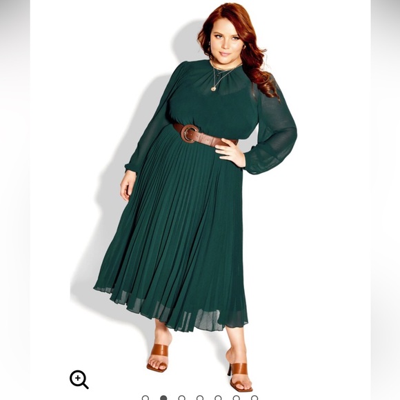 City Chic Love Pleat Dress - Picture 3 of 11